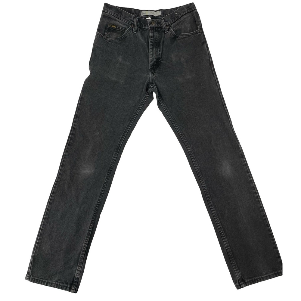 Lee Men's Jeans Regular Fit Black Cotton Denim 32x34